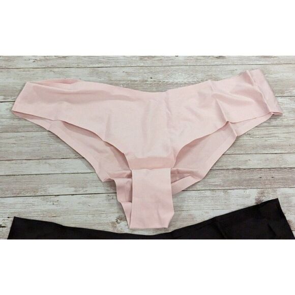 JOJOE Womens Size Medium Black & Blush Brazilian Briefs Panties Pack Of 2 - Picture 3 of 7